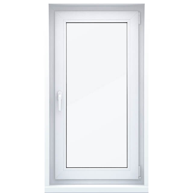 Одностворчатое окно с поворотным открыванием